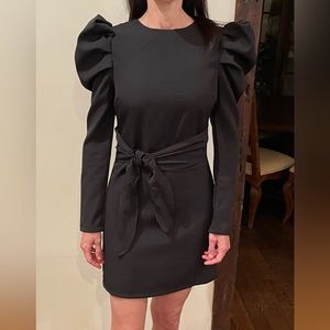 TCEC Black Puff Long Sleeve Dress
